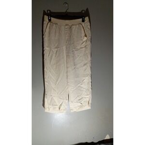St. John's Bay‎ Wide Leg High Rise Capris Pull-On Size L Women's Color: Birch